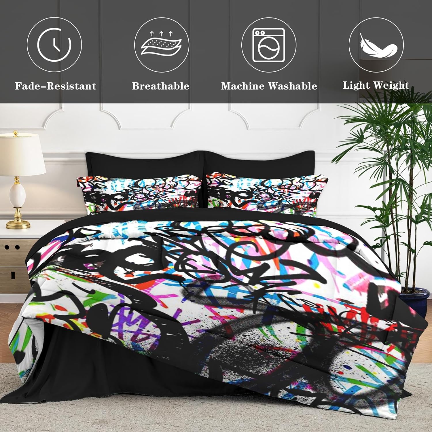 WeCozy 7 Pcs Comforter Set with Pillowcases and Shams 1