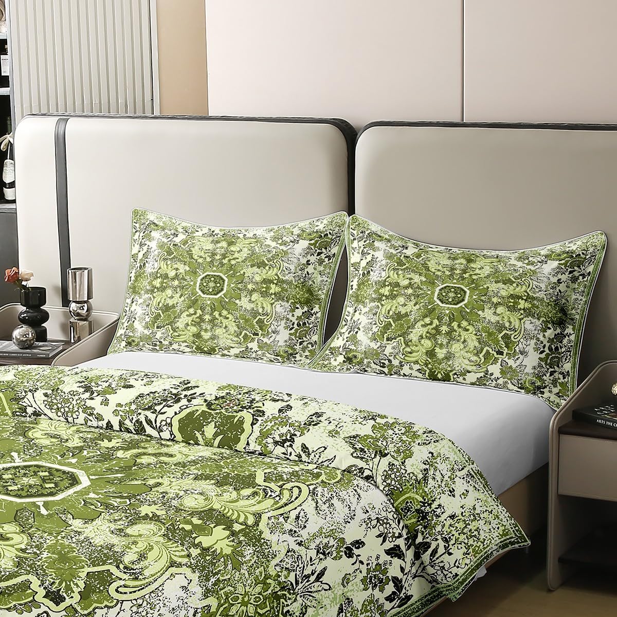 Erosebridal Ethnic Floral Queen Duvet Cover Set