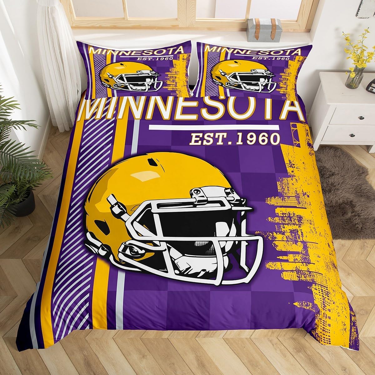 Erosebridal Boys Football Duvet Cover Set