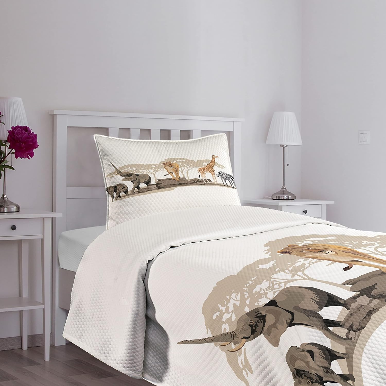 Lunarable Savannah Bedspread Set with Pillow Sham