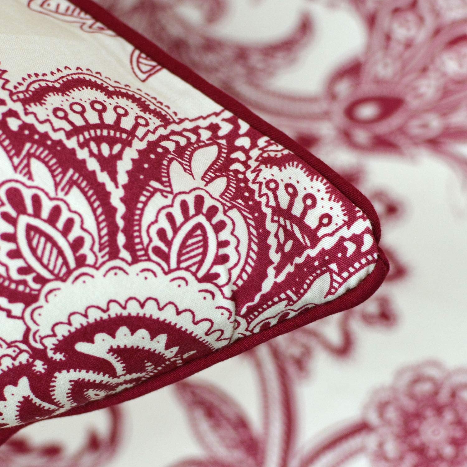 FADFAY Red Floral Bedding 4 Piece Twin XL Set