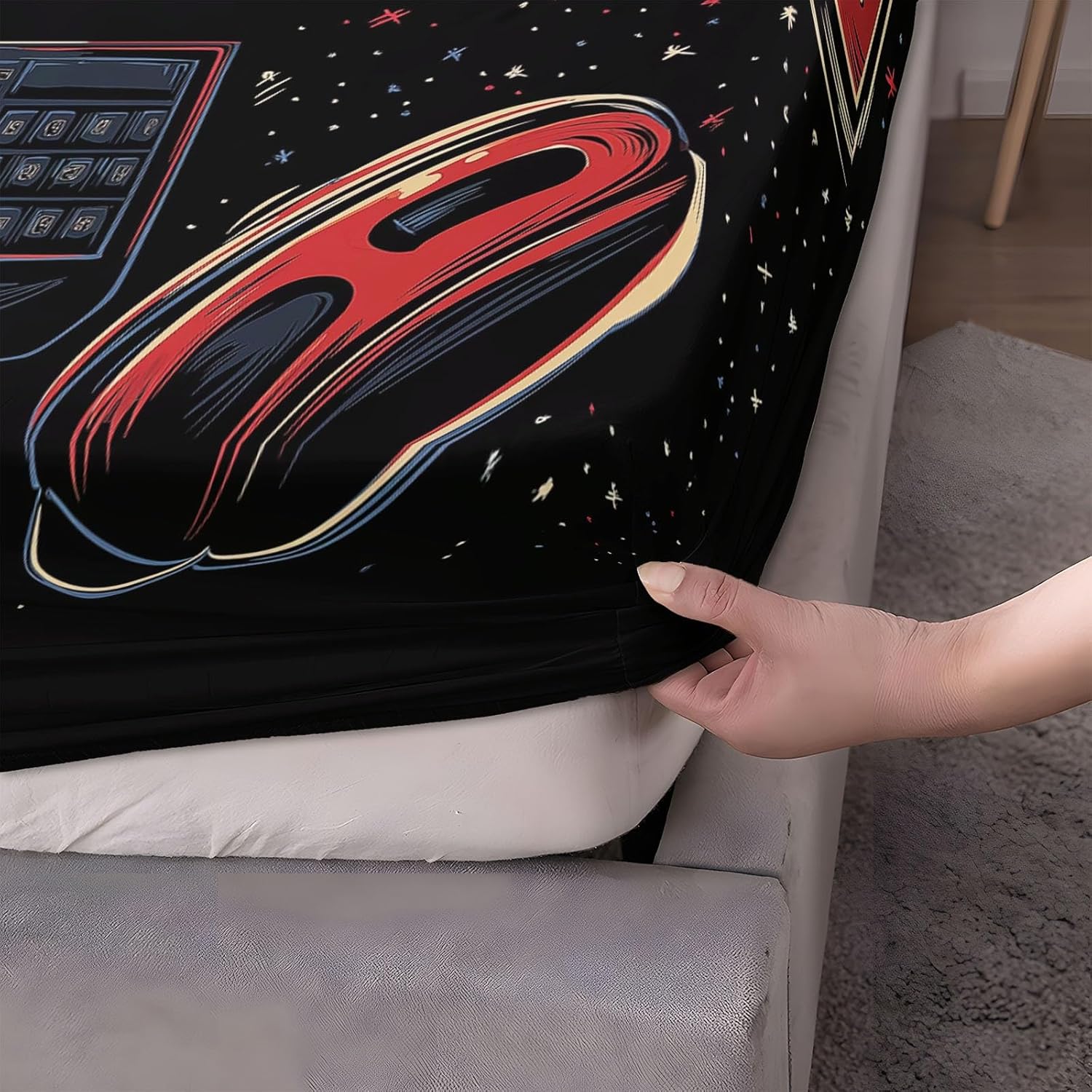 Twin XL Sheet Set 3 Pcs Gaming Print Microfiber