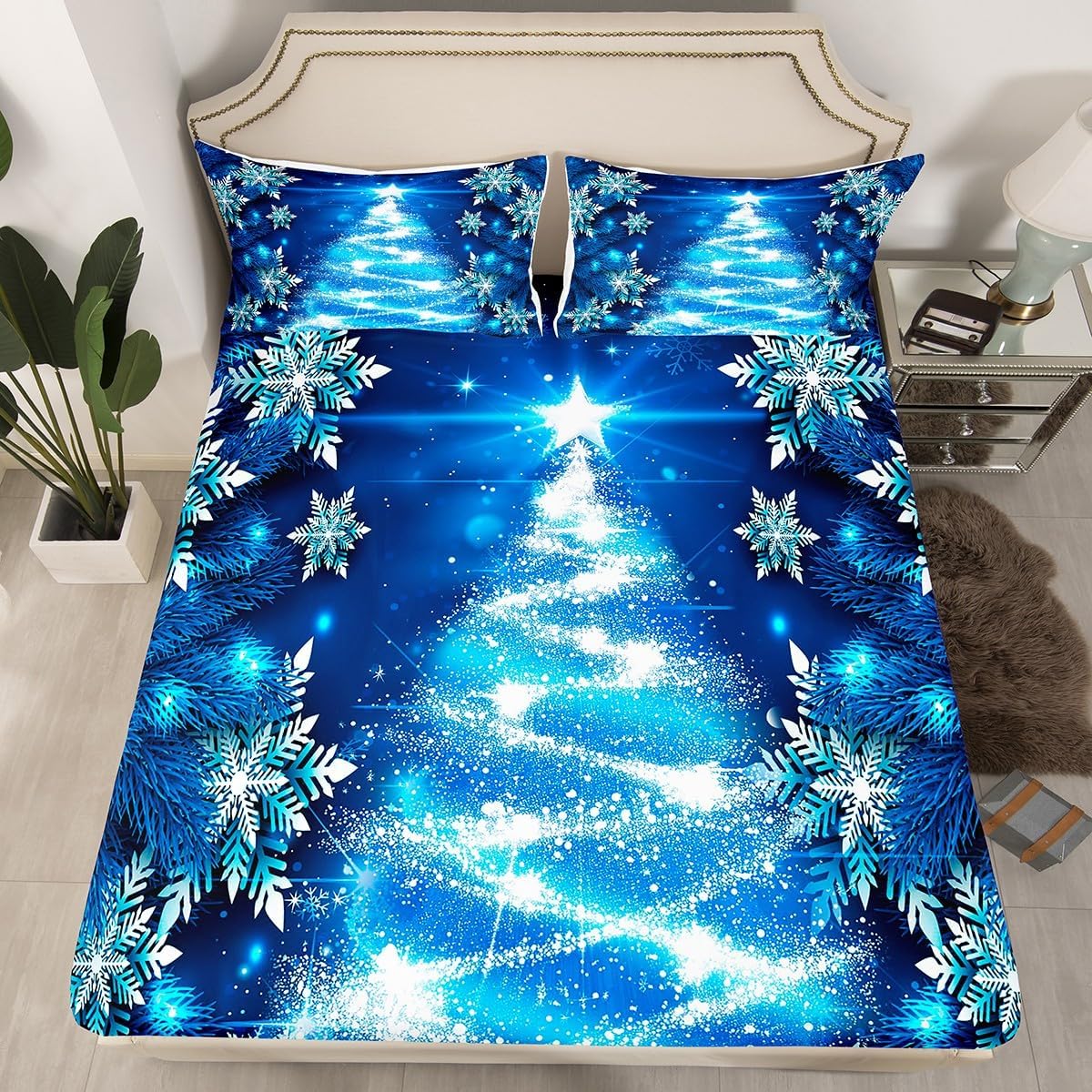 Feelyou Glitter Snowflake Kids Sheet Set