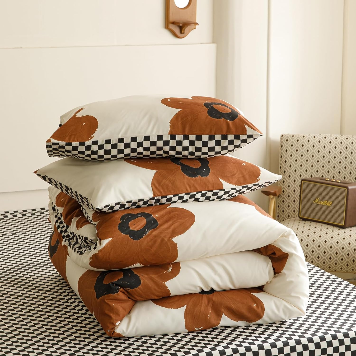 Cottonight Cal King Comforter Set with Sunflower and Pumpkin Design