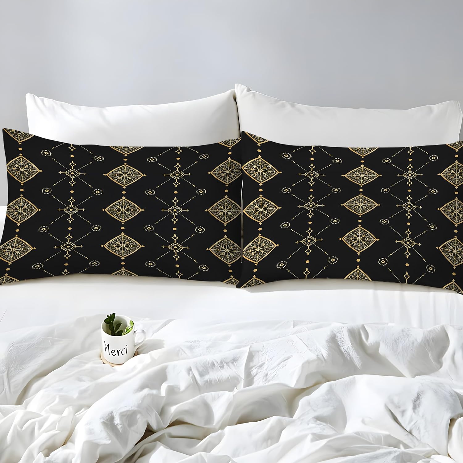 Twin Fitted Sheet Set with 16 Deep Pocket and 2 Pillowcases