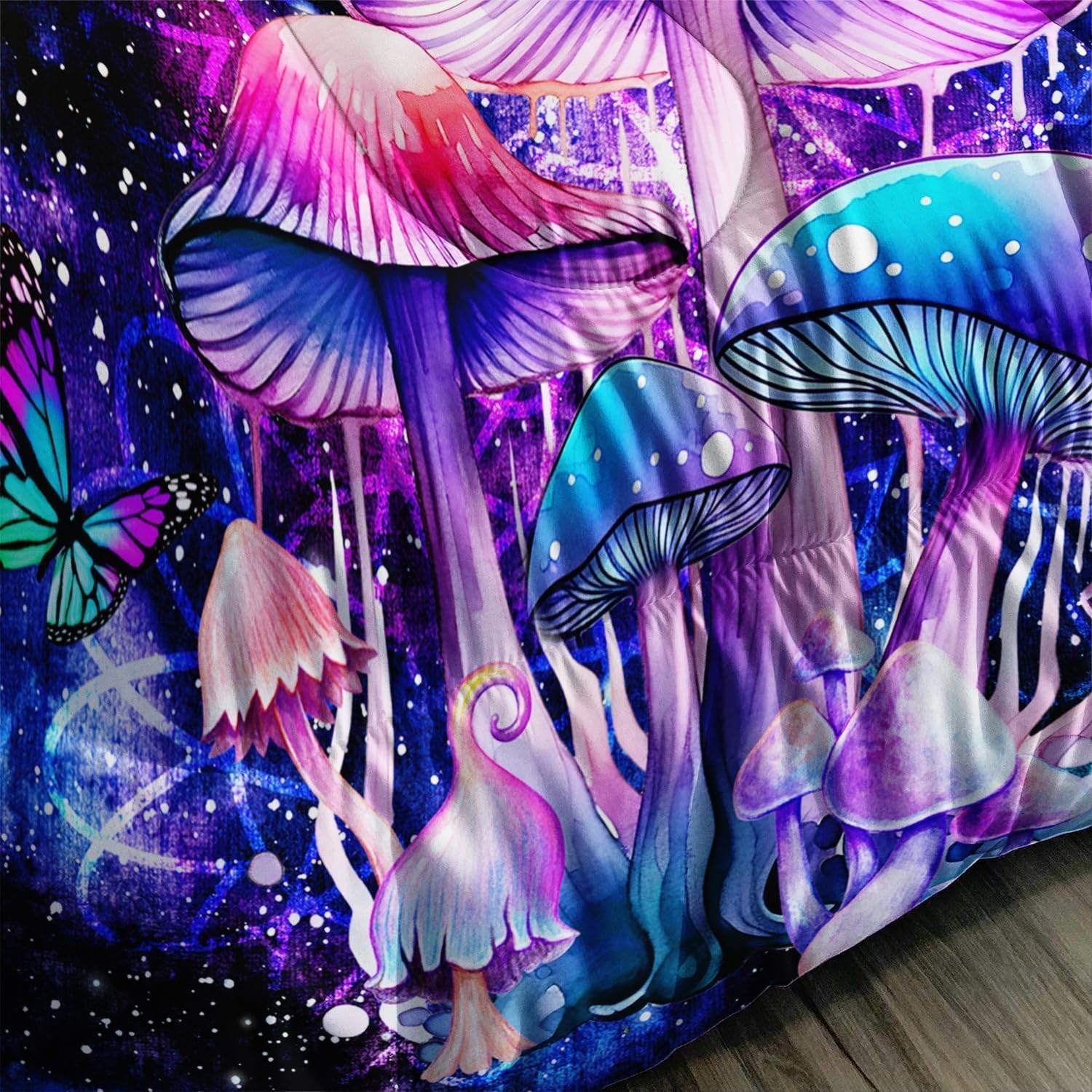 Fantasy Mushrooms Comforter Set King