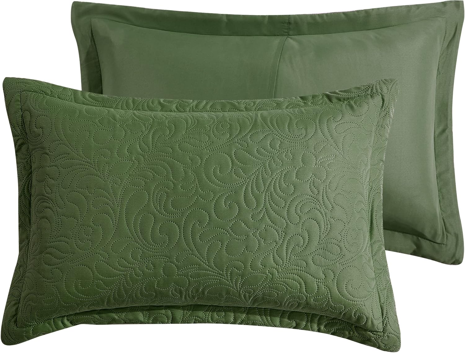 HOMBYS Alaska King 132x120 Bedspread Coverlet Set Olive Green