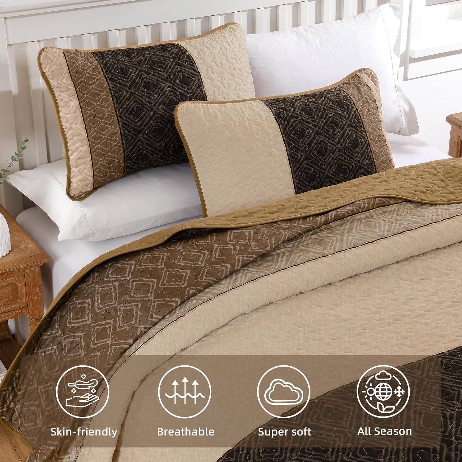 Cottolester Boho King Size Quilt Set
