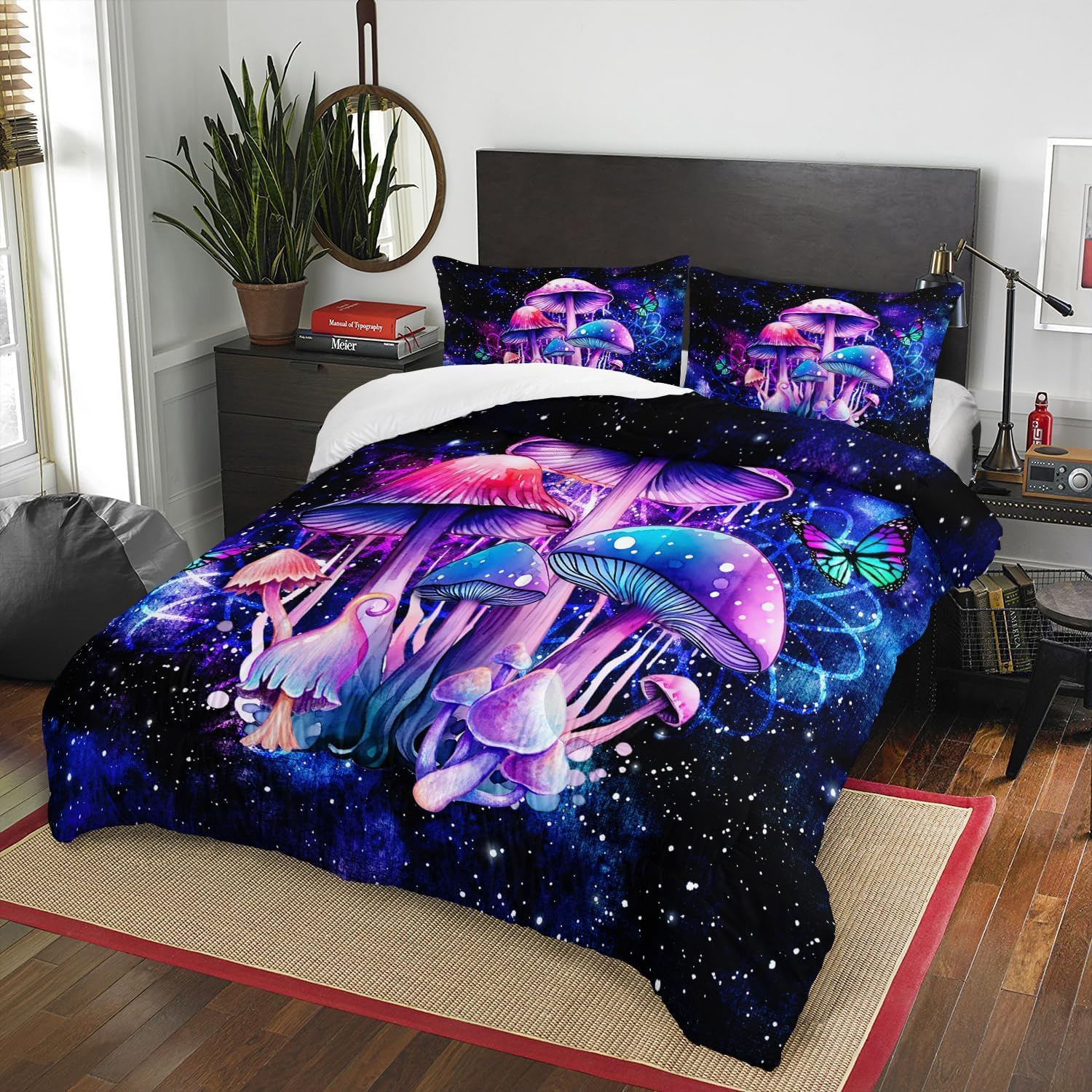 Fantasy Mushrooms Comforter Set King