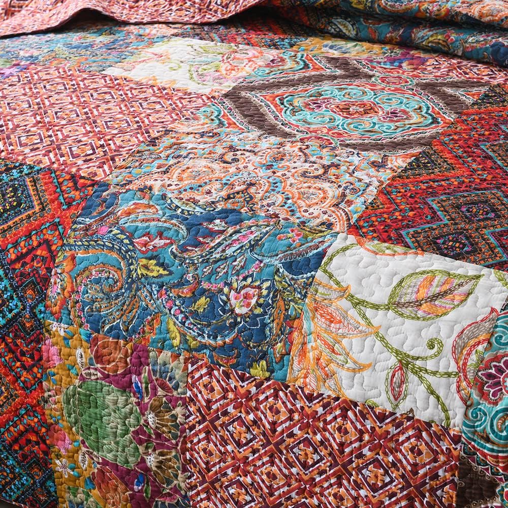 Autumn Dream Cotton Patchwork Quilt Set Queen Size