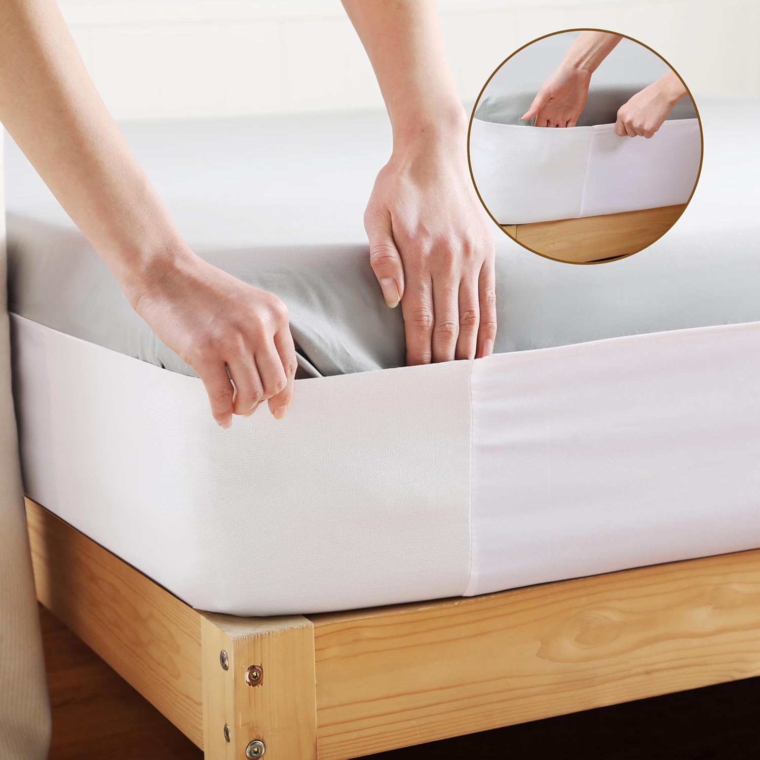 ALLFULL Fitted Sheet Straps for Full Mattress