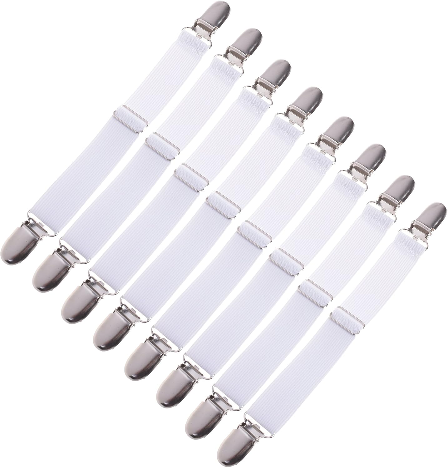 Cosmos Adjustable Sheet Fasteners Suspenders Pack of 8