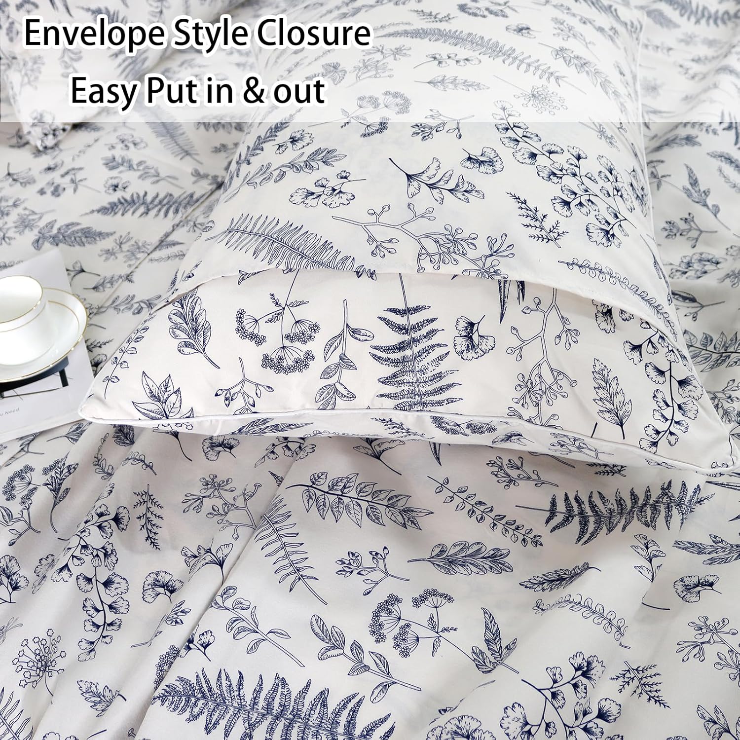 Usfivefam Floral Sheet Set King 4Pcs Soft Microfiber