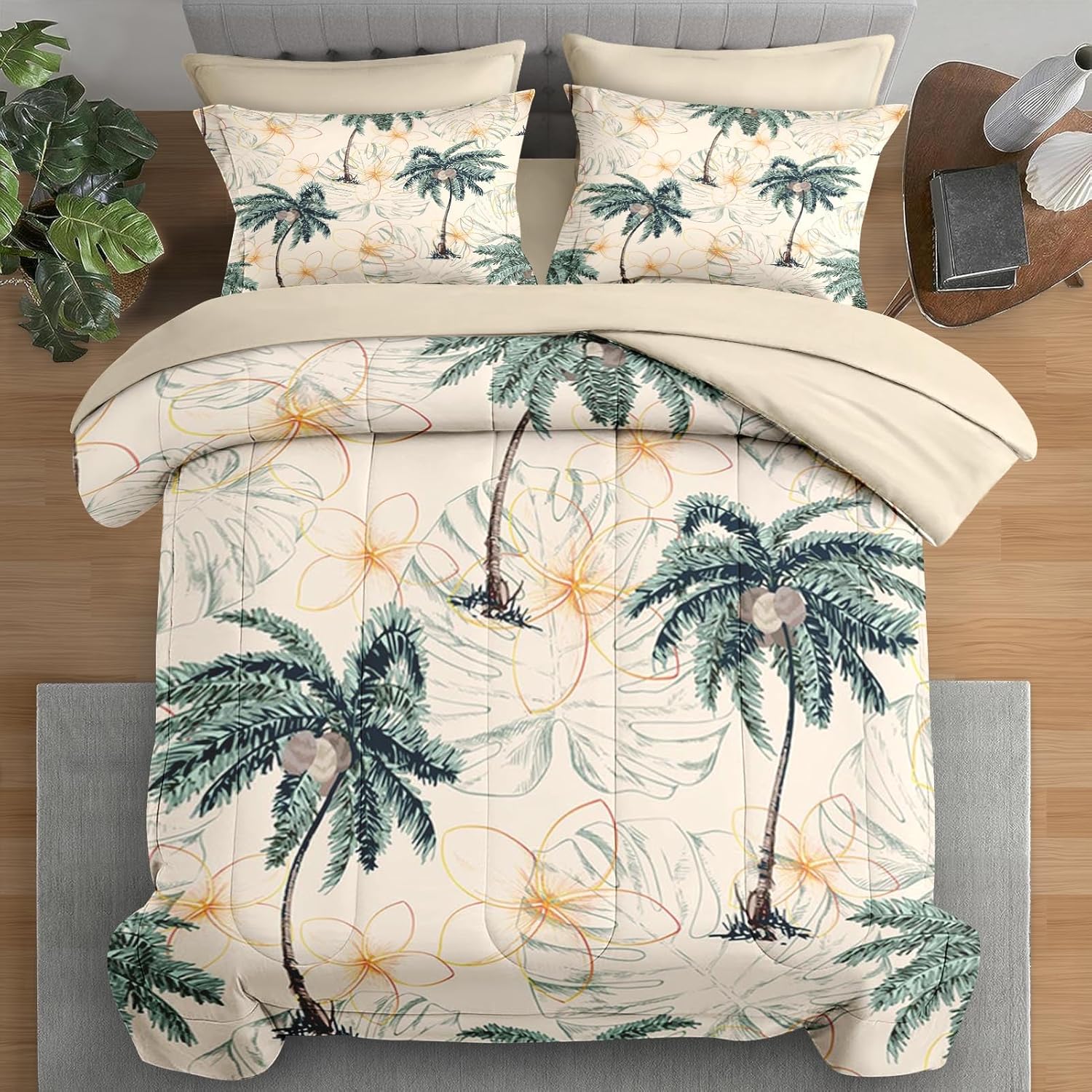 Pamnest Queen Size Comforter Set with 7 Pcs Bedding