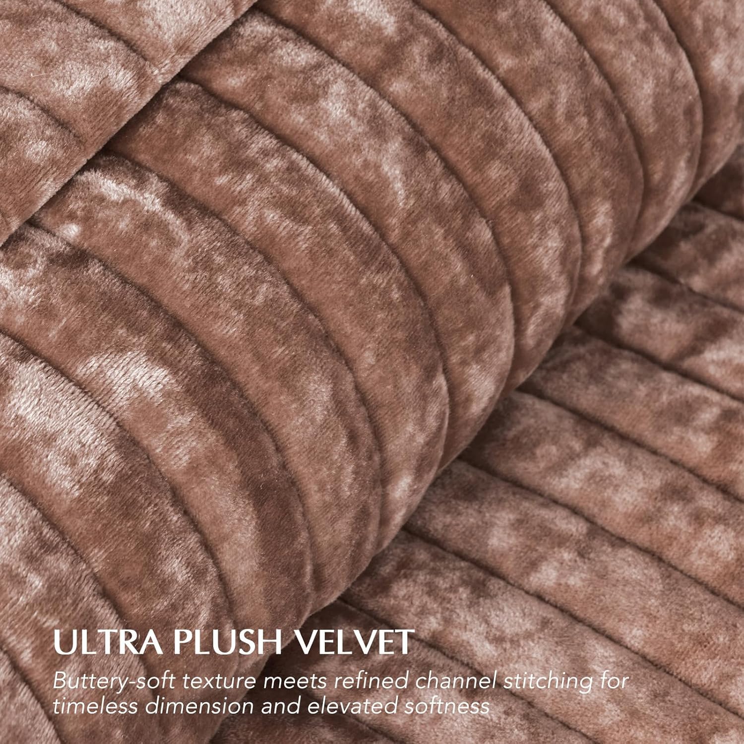 Evergrace Velvet Quilt Set King Size with Terracotta Clay