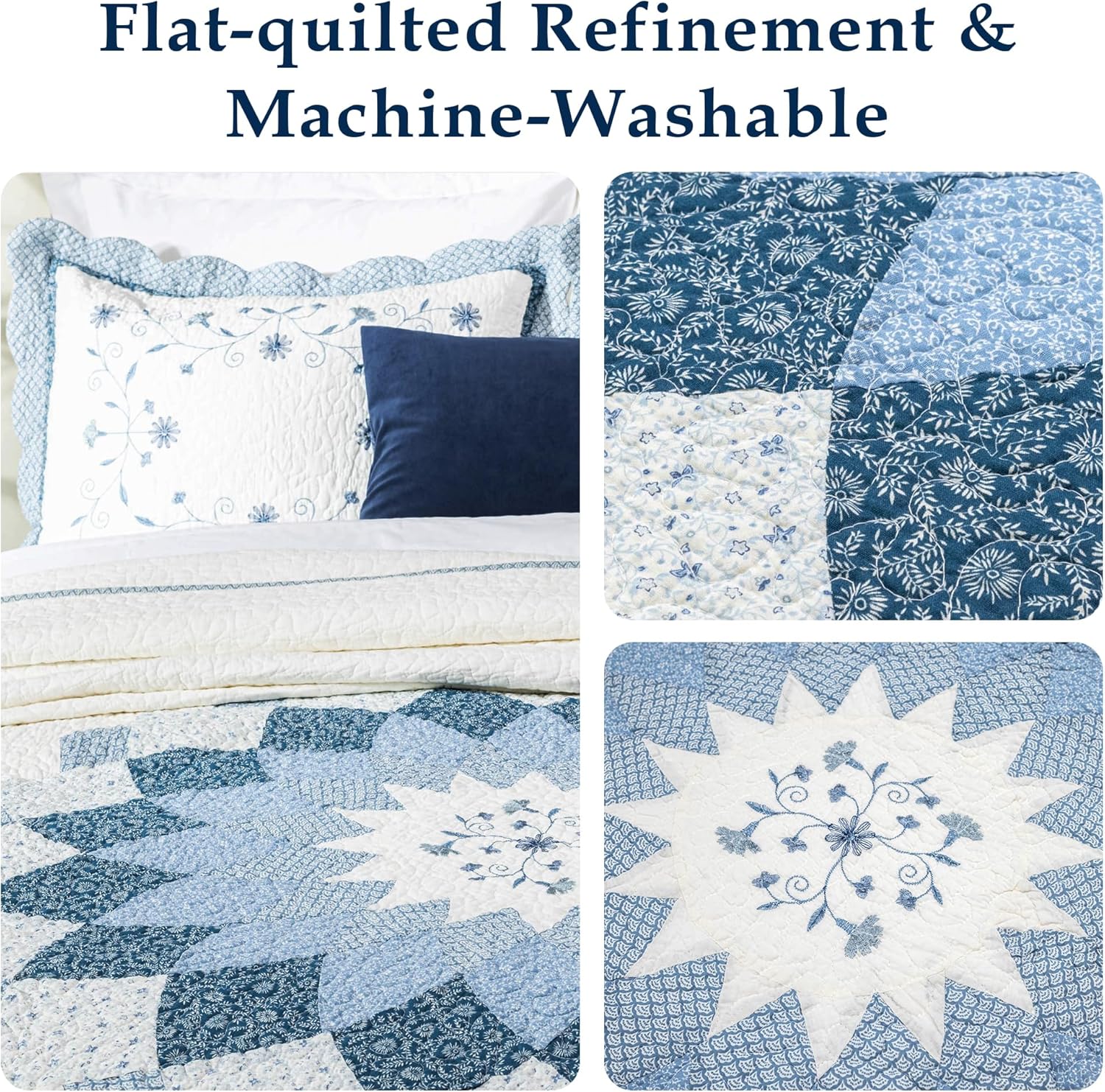 ELEGANT LIFE HOME All-Season Cotton Quilt Set