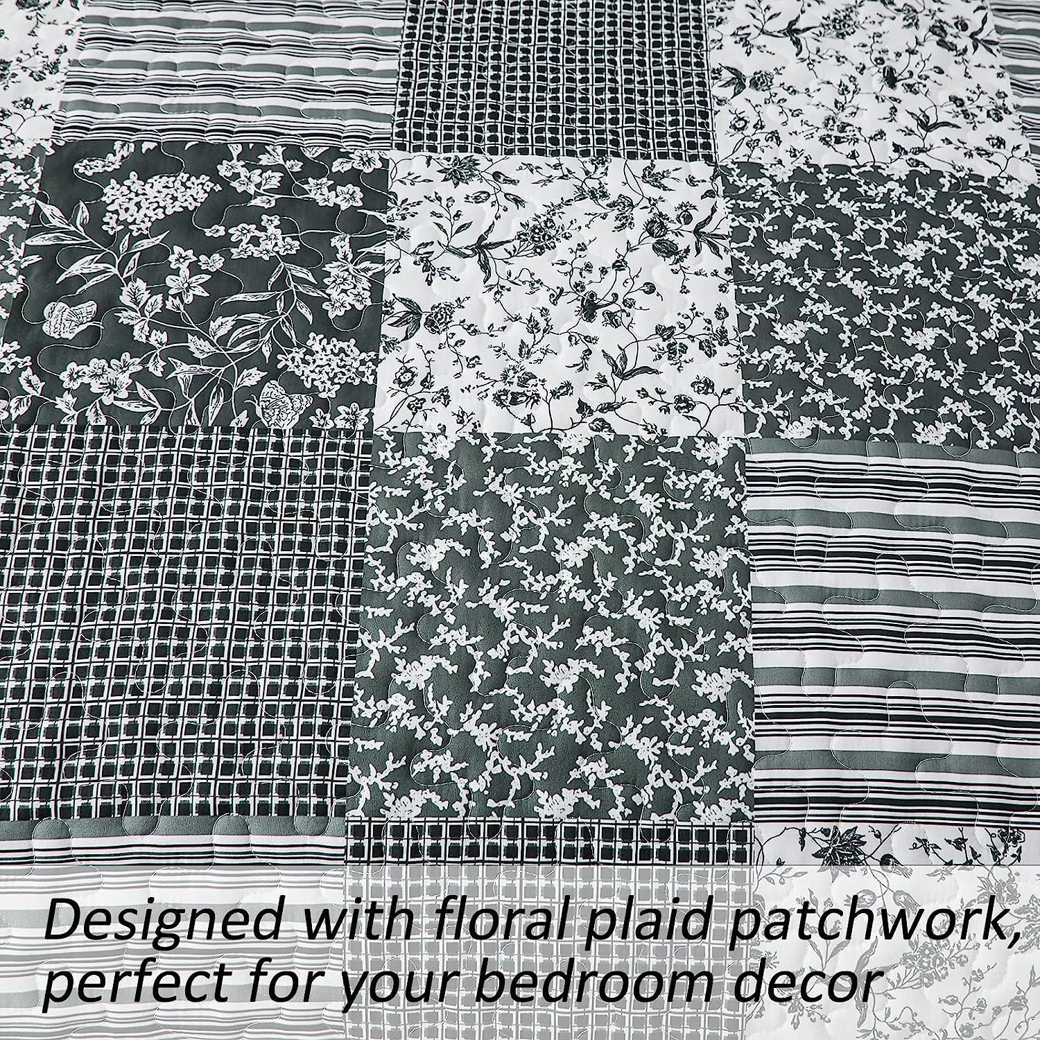 Mybedsoul Plaid Patchwork Quilt Set California King