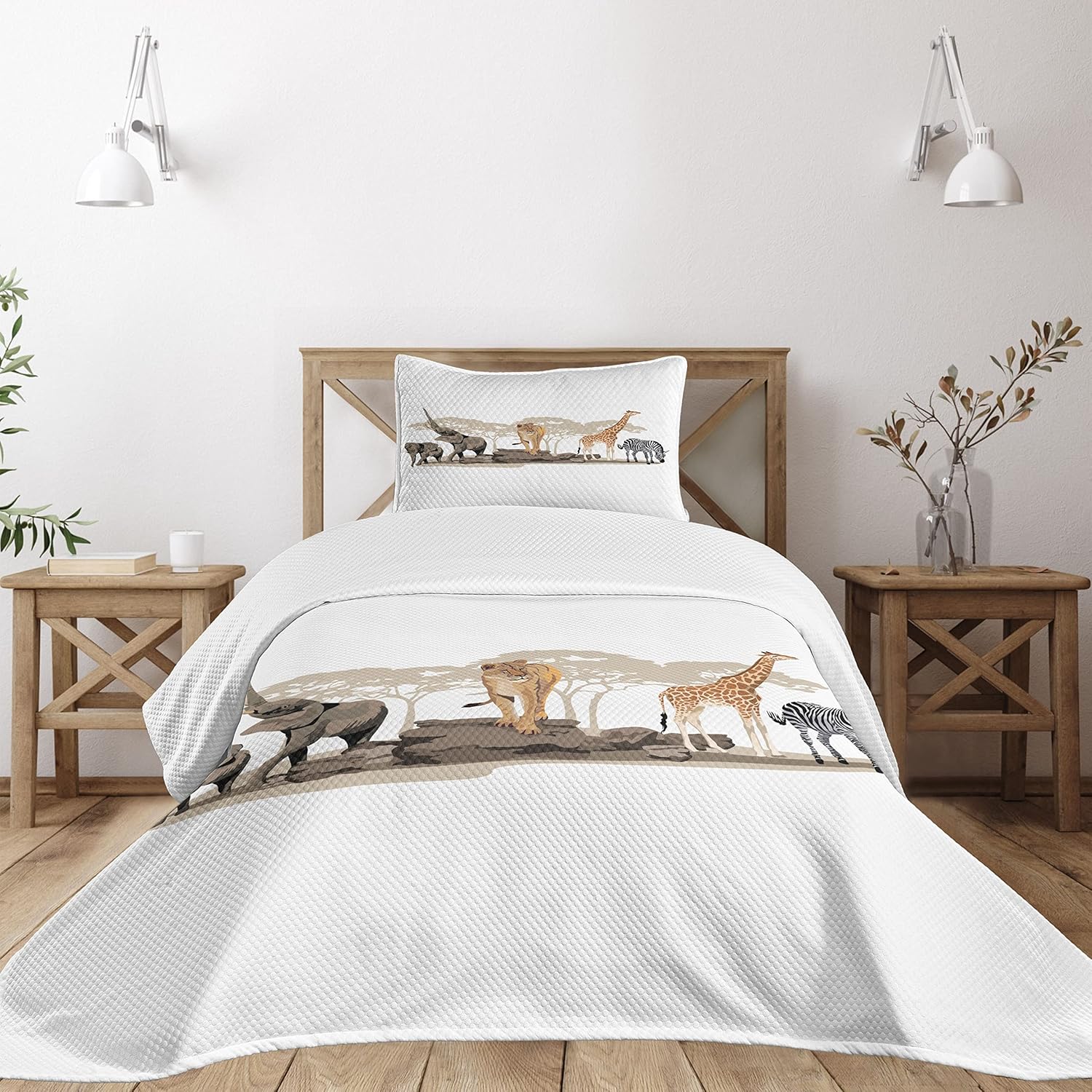 Lunarable Savannah Bedspread Set with Pillow Sham