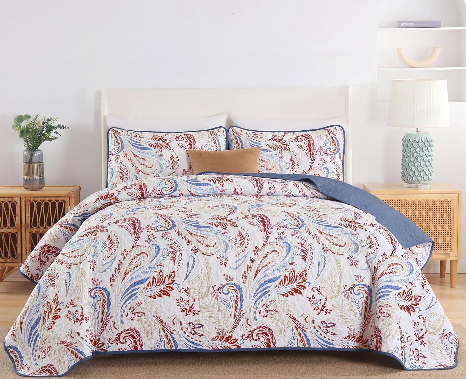 WONGS BEDDING Boho Quilt Set King Size