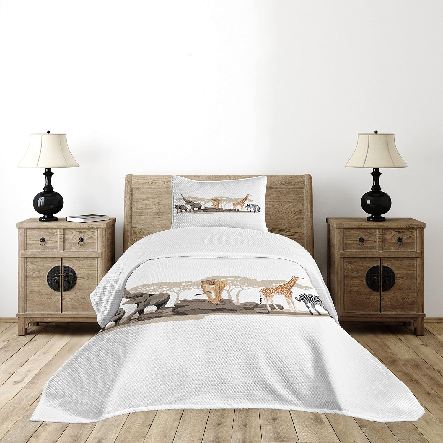 Lunarable Savannah Bedspread Set with Pillow Sham