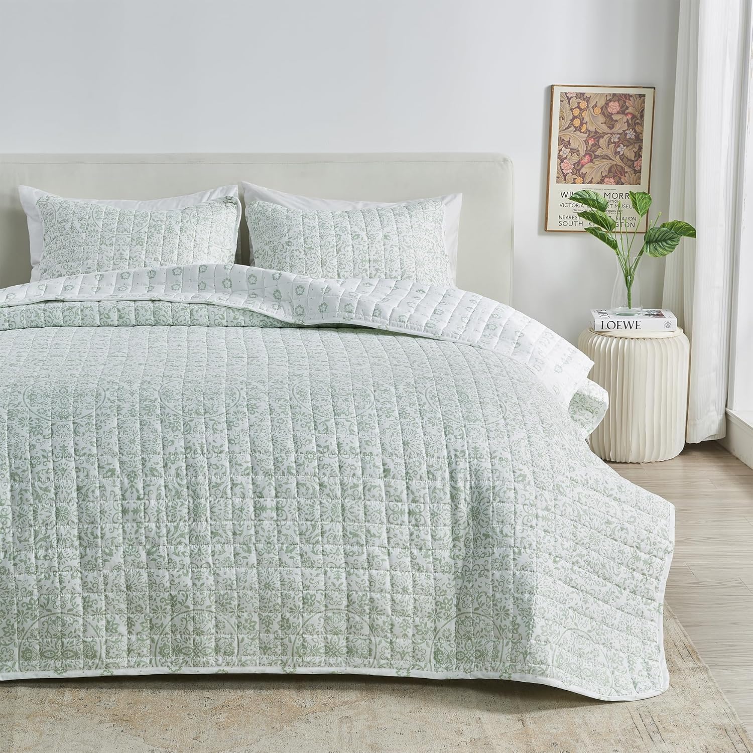 Great Bay Home King Size Floral Quilt Bedding Set 1