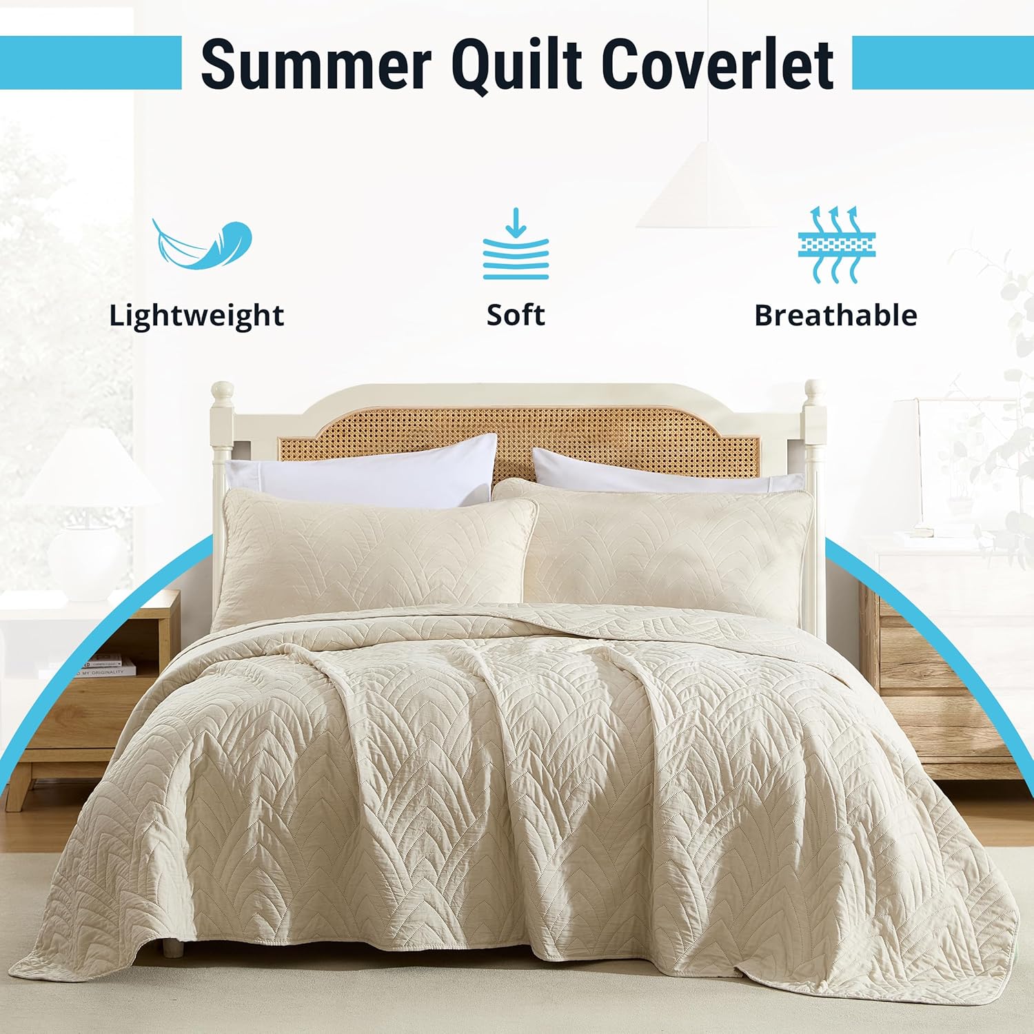 HLCME Weston Quilt Set 3 Piece Full Queen
