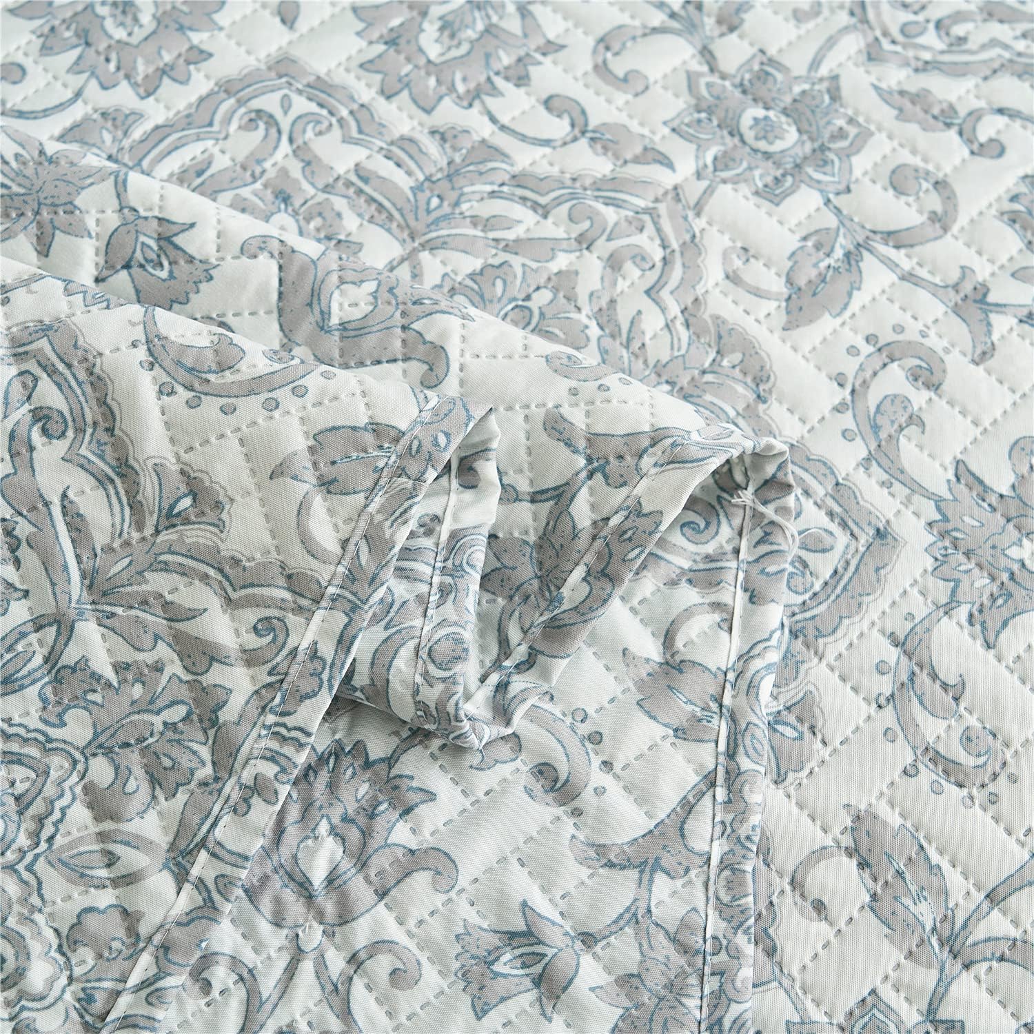 MERRY HOME Queen Quilt Set 3-Piece Reversible Bedding