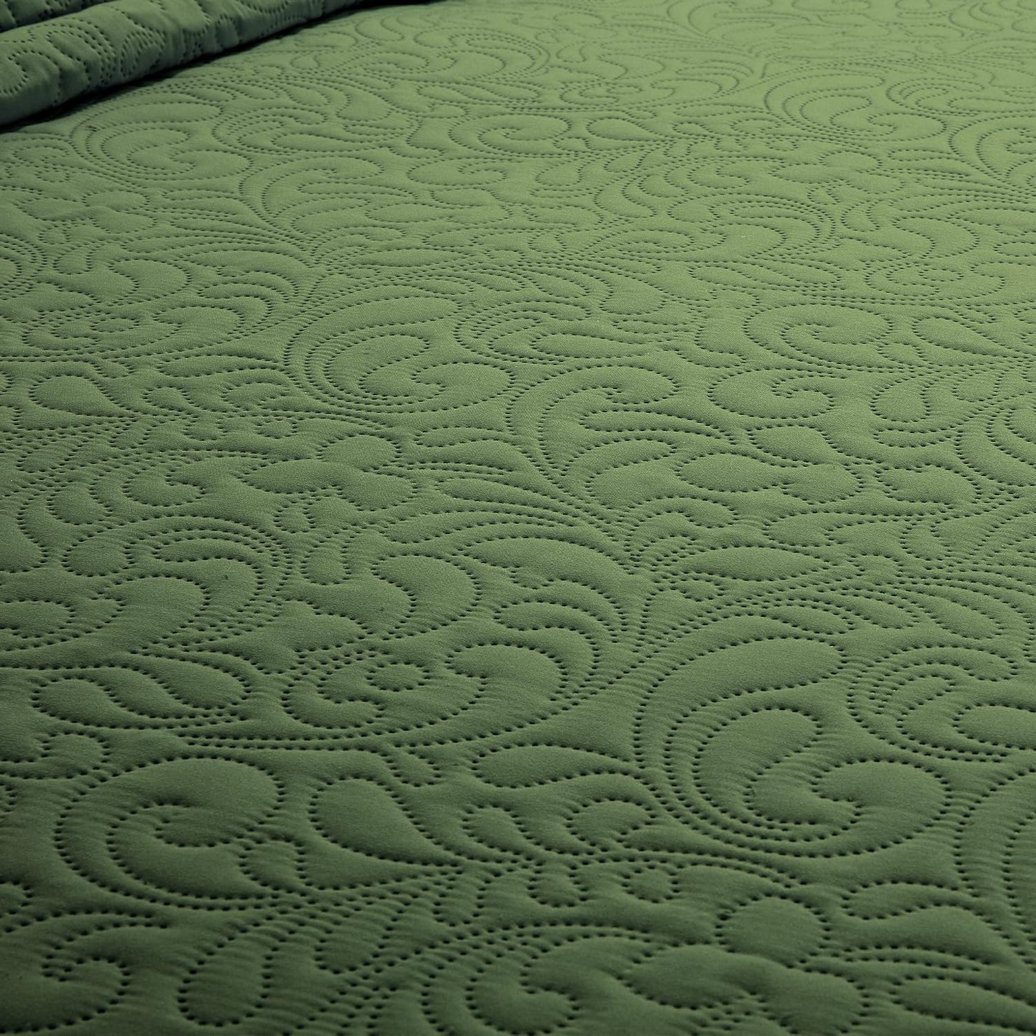 HOMBYS Alaska King 132x120 Bedspread Coverlet Set Olive Green