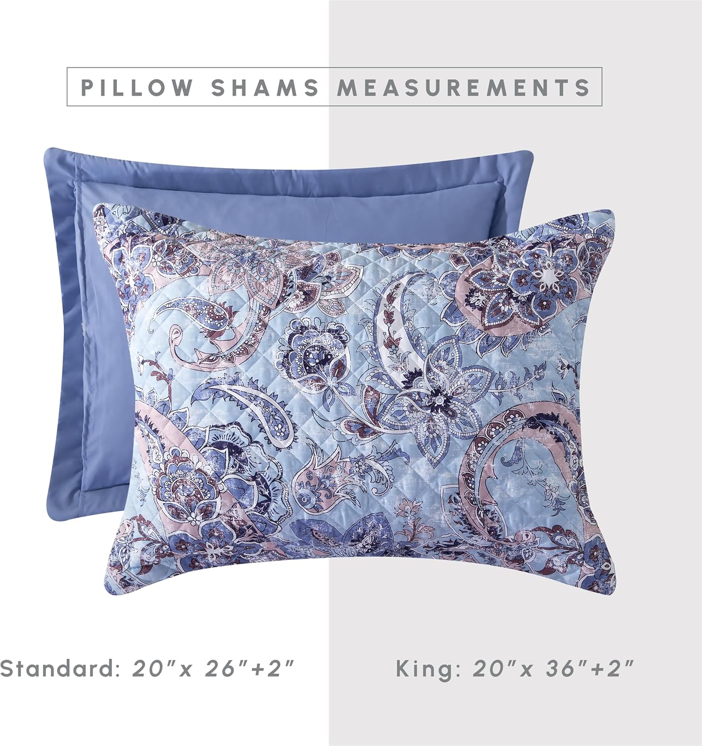 Elegant Comfort 3-Piece Reversible Floral Paisley Bedspread Set