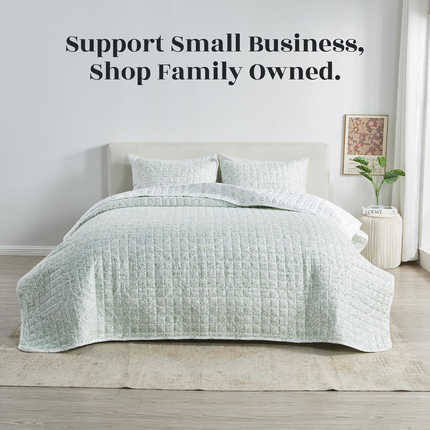 Great Bay Home King Size Floral Quilt Bedding Set 1