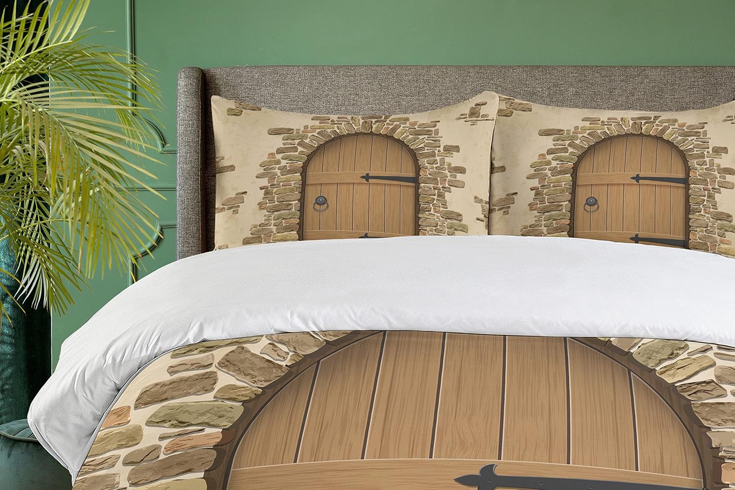 Ambesonne Rustic Duvet Cover Set Twin Size Sand Brown