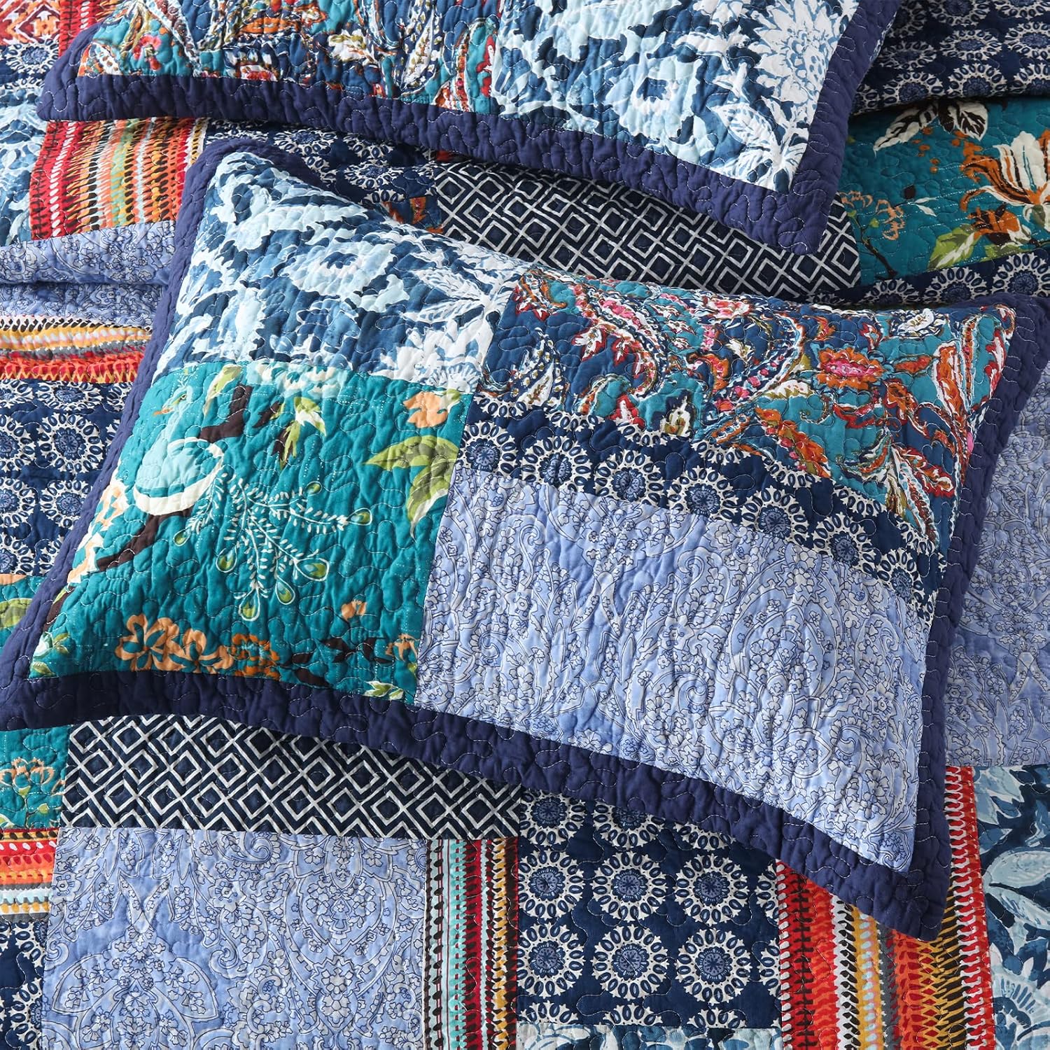 Yvooxny Reversible California King Quilt Set 1
