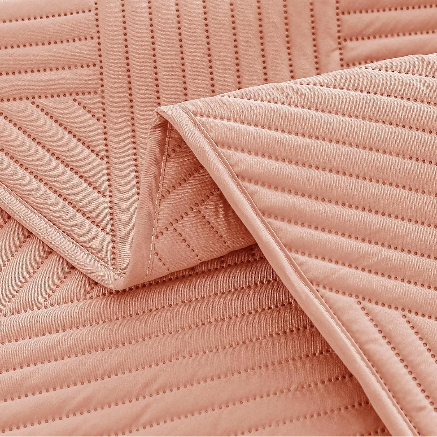 Whale Flotilla King Quilt Set with Embossed Pattern 96x104 Inches Pink