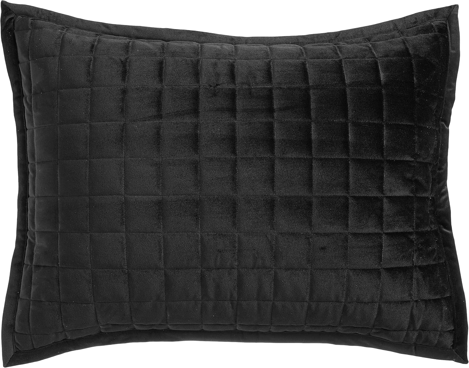 Tribeca Living Velvet Quilt Set Queen Black
