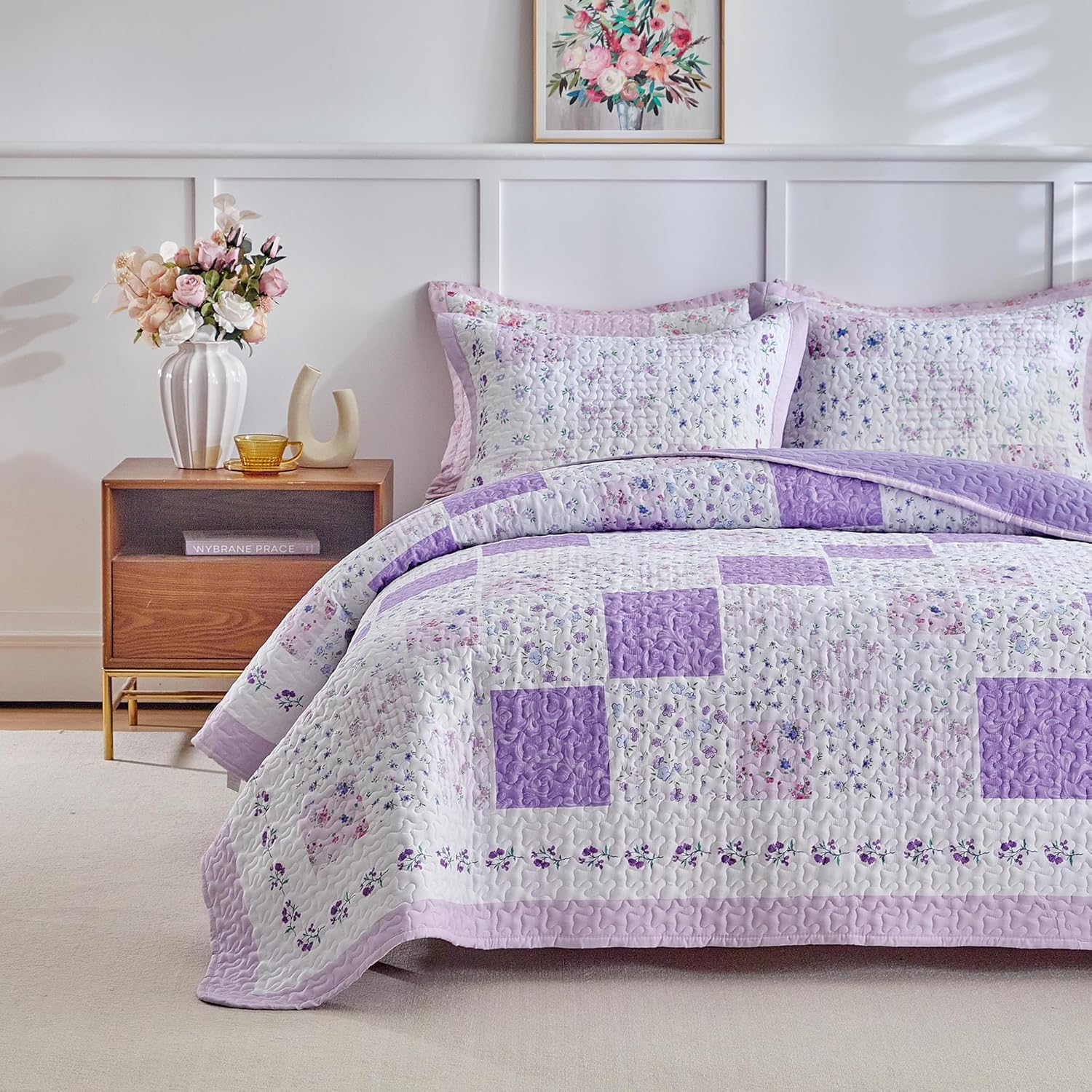 UOZZI Patchwork Quilt Set King Size 3PC