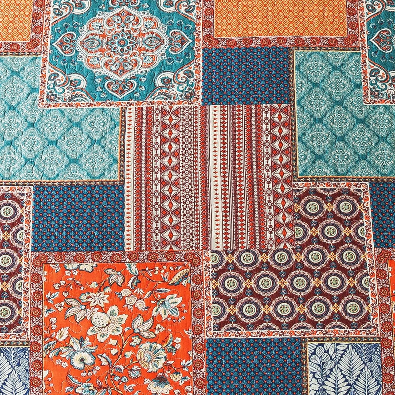 VAPUTAR King Size Quilt Bedding Set 3 Pieces
