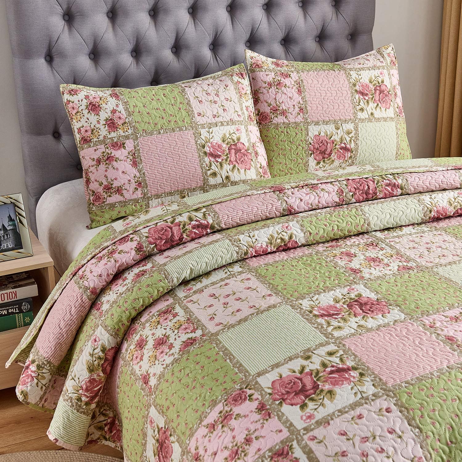 JML Quilt Set 3 Pieces Garden Pattern King Size