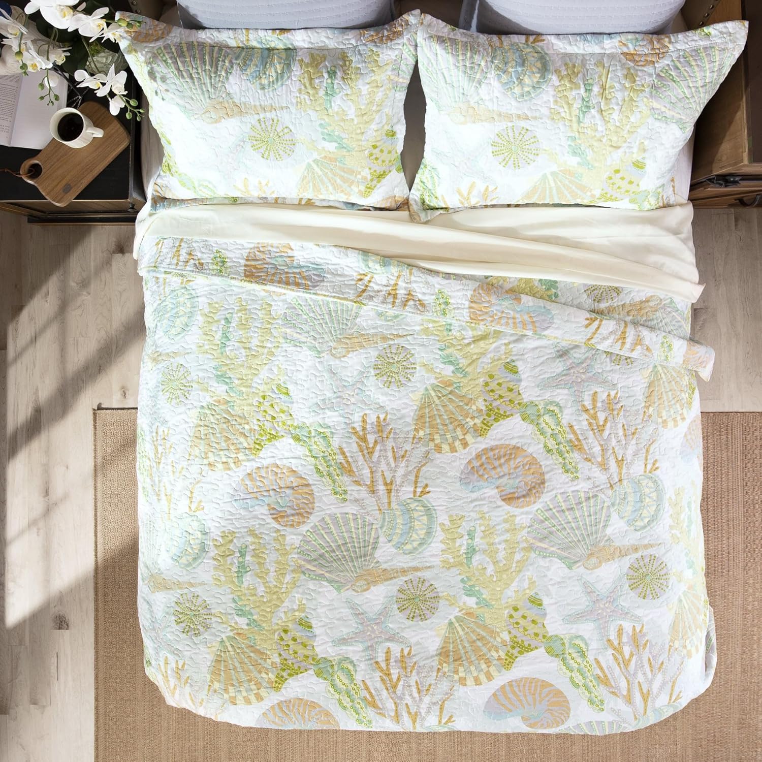 CARSTENS Coastal Beach Quilt Set Twin 2-Piece