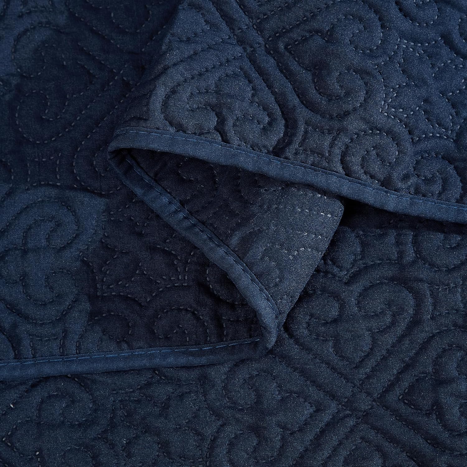 HLCME Lorenzo 3 Piece Quilt Set Navy Blue