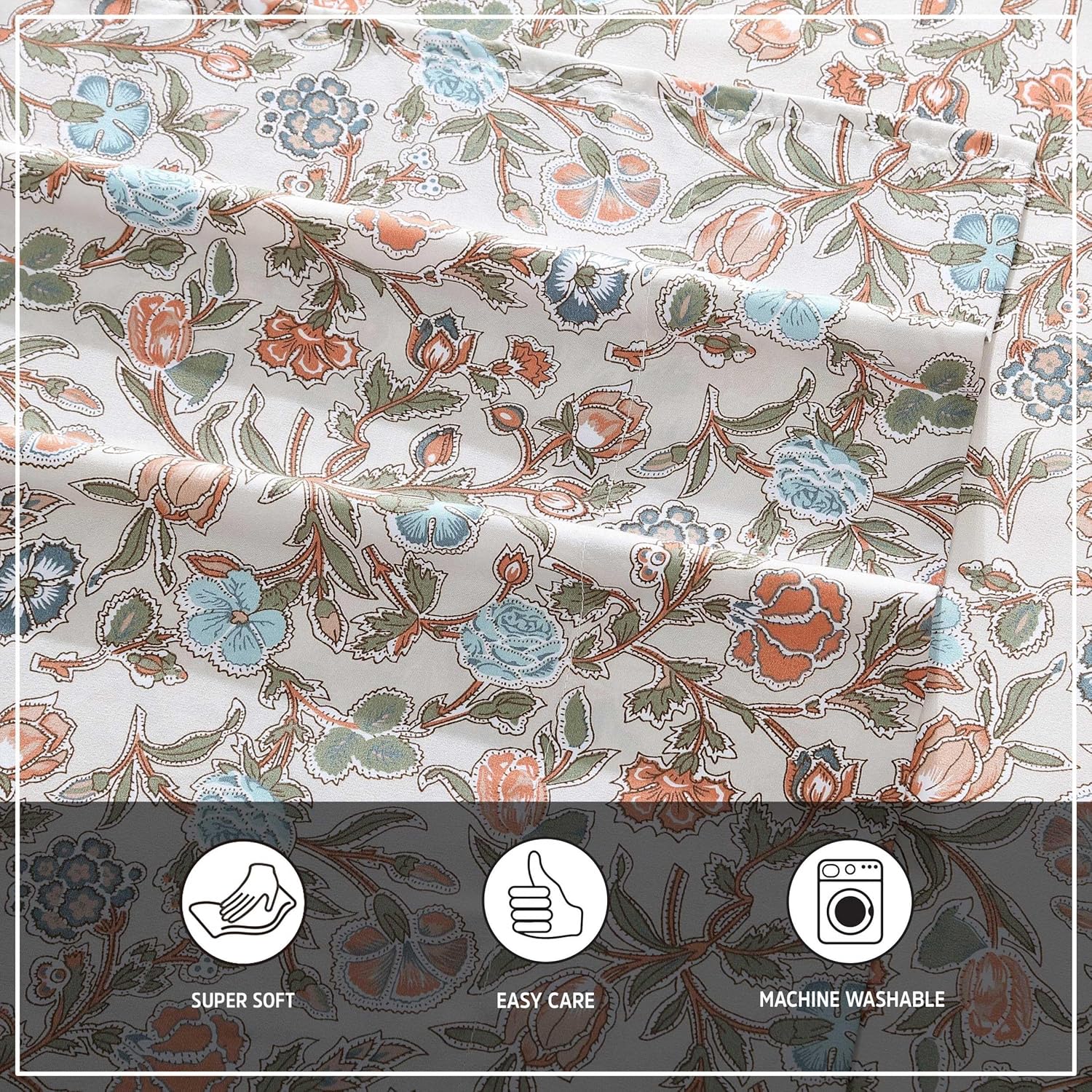 Wrangler King Sheet Set Westward Floral Design