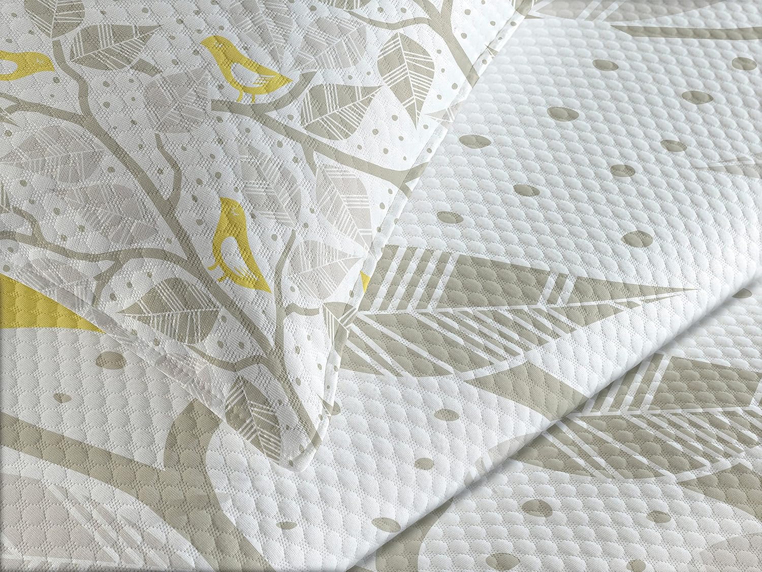 Lunarable Grey Bedspread Set Queen Size 3 Piece